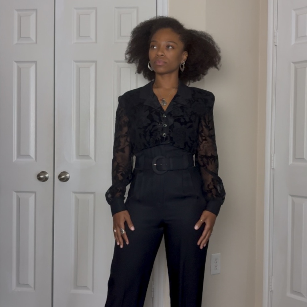 Vintage Black Lace Jumpsuit